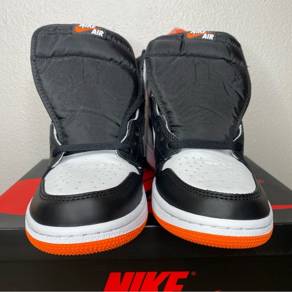NEW mens Nike air Jordan 1 retro high shoes electro orange black white size 9.5 main image 12